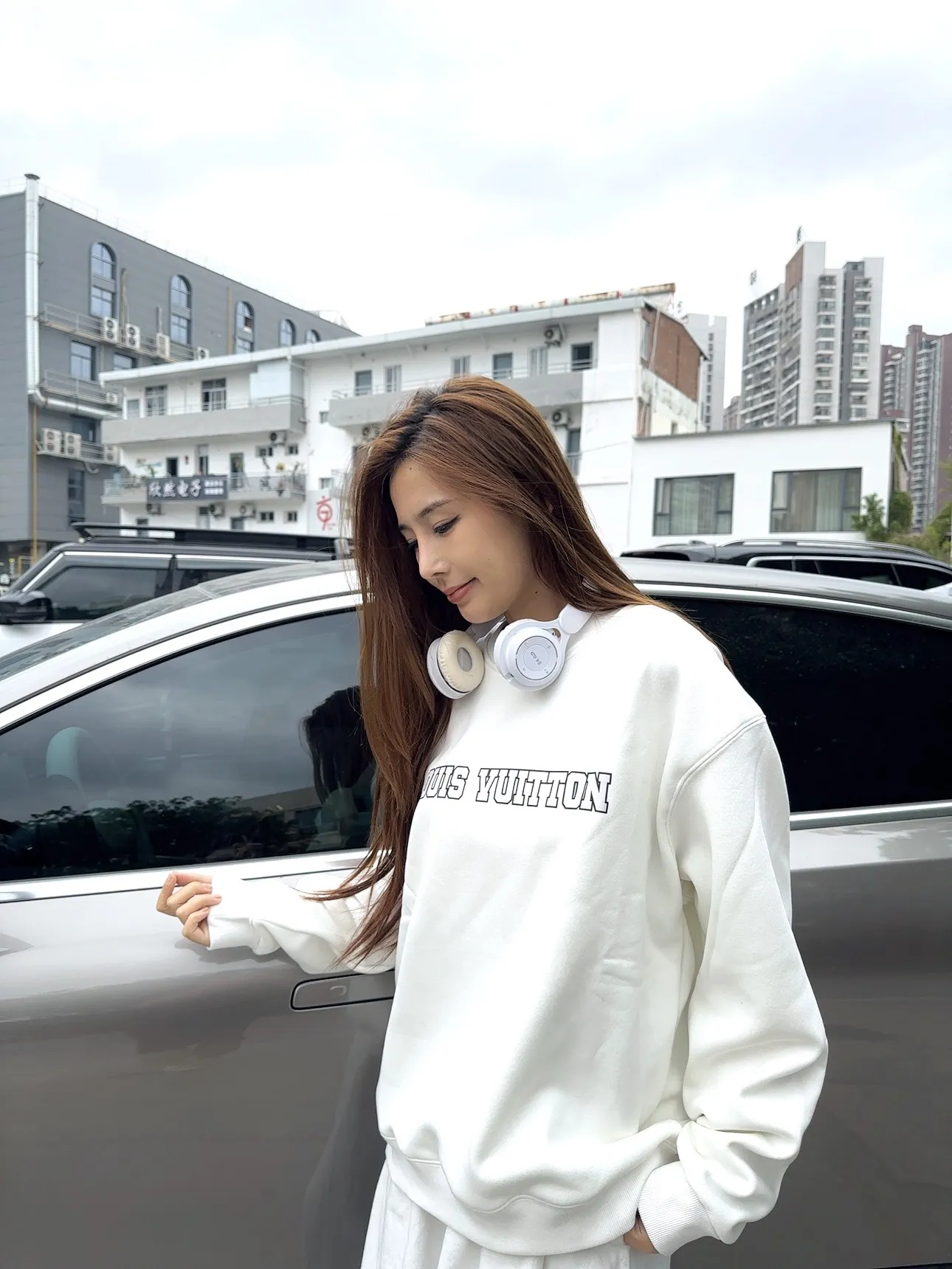 Louis Vuitton/Louis Vuitton 25Fw cuff 1878 round neck sweatshirt